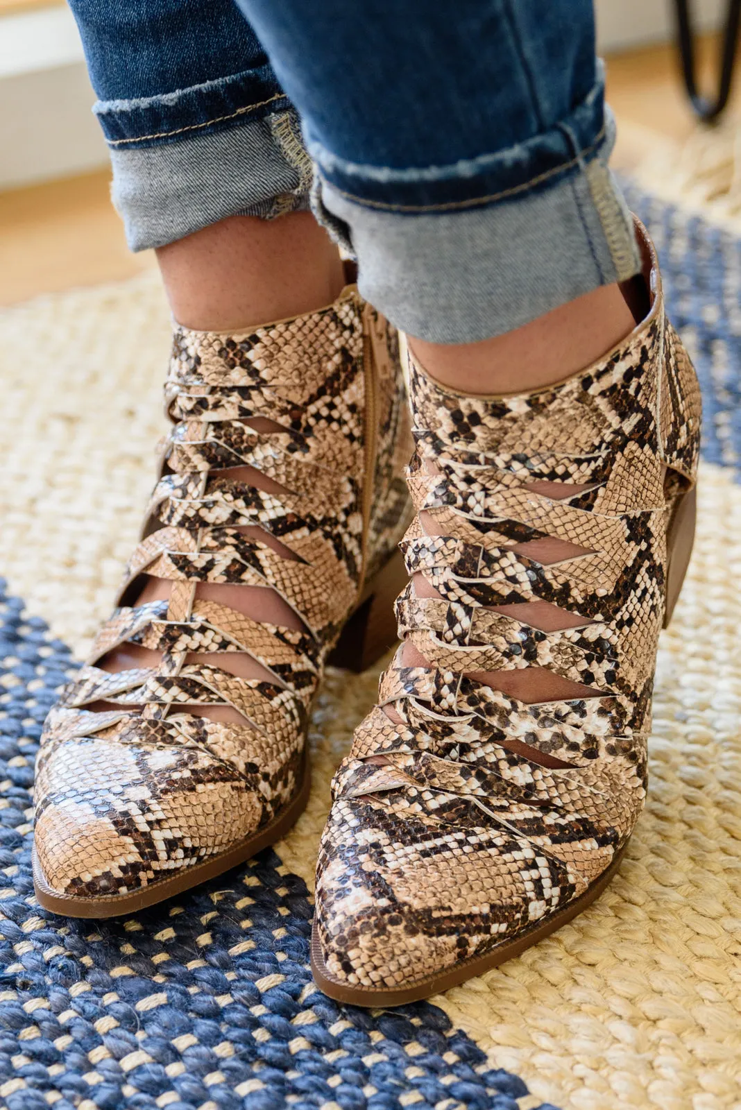 Sadie Ankle Boots In Snakeskin (Online Exclusive)