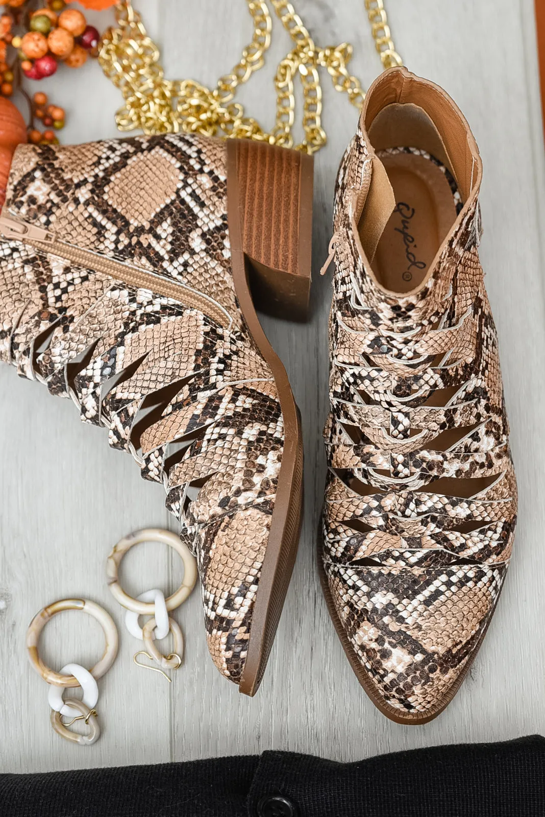 Sadie Ankle Boots In Snakeskin (Online Exclusive)