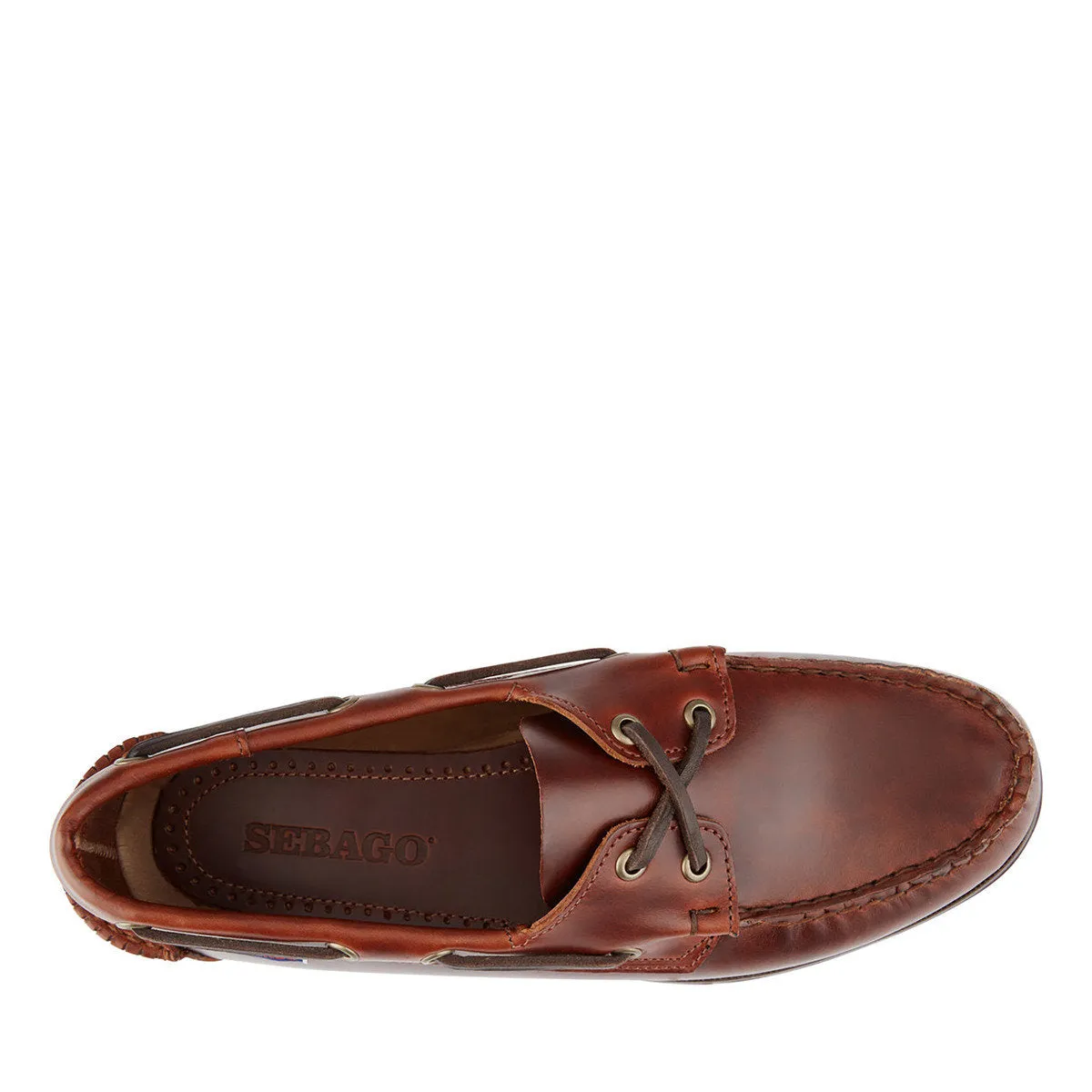 Sebago Men's 7000GC0 Endeavor Waxed Leather Boat Shoes Brown Gum