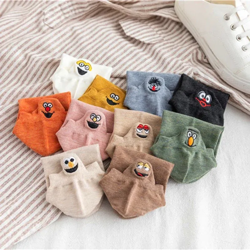 Sesame Street Embroidered Crew Socks(10 pairs)