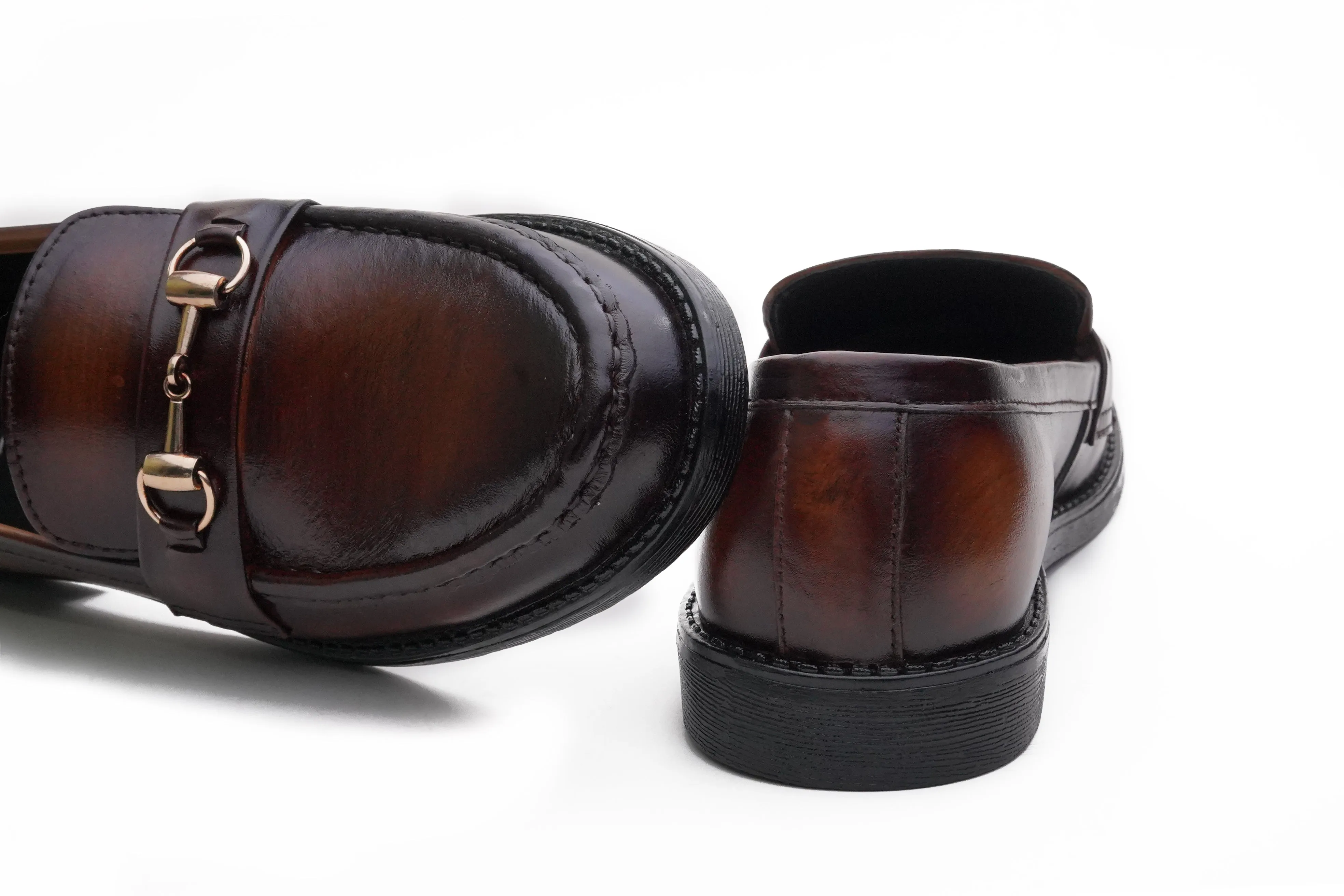 Shaded Leather Loafer Patina Finish DH-1302