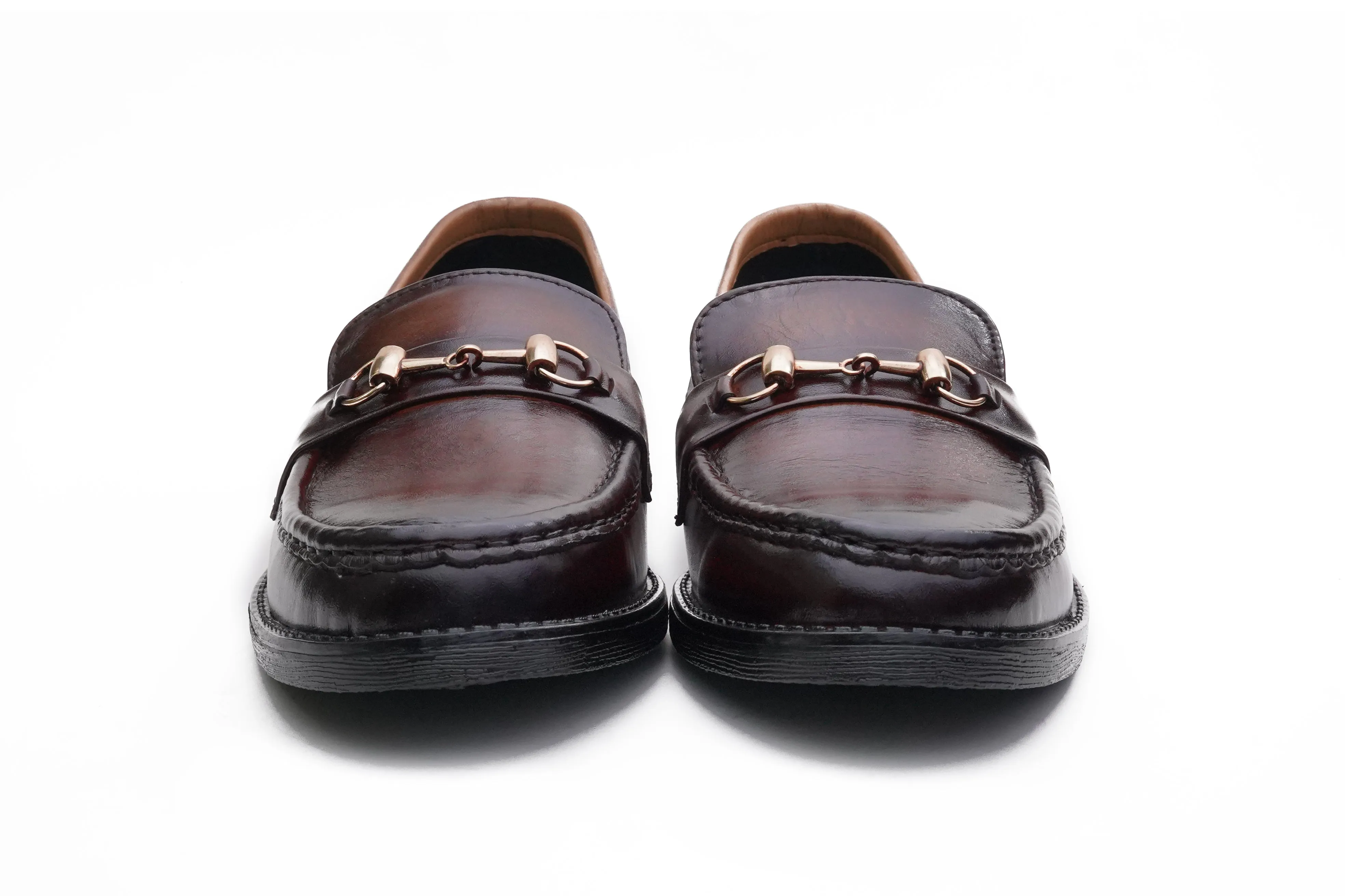 Shaded Leather Loafer Patina Finish DH-1302