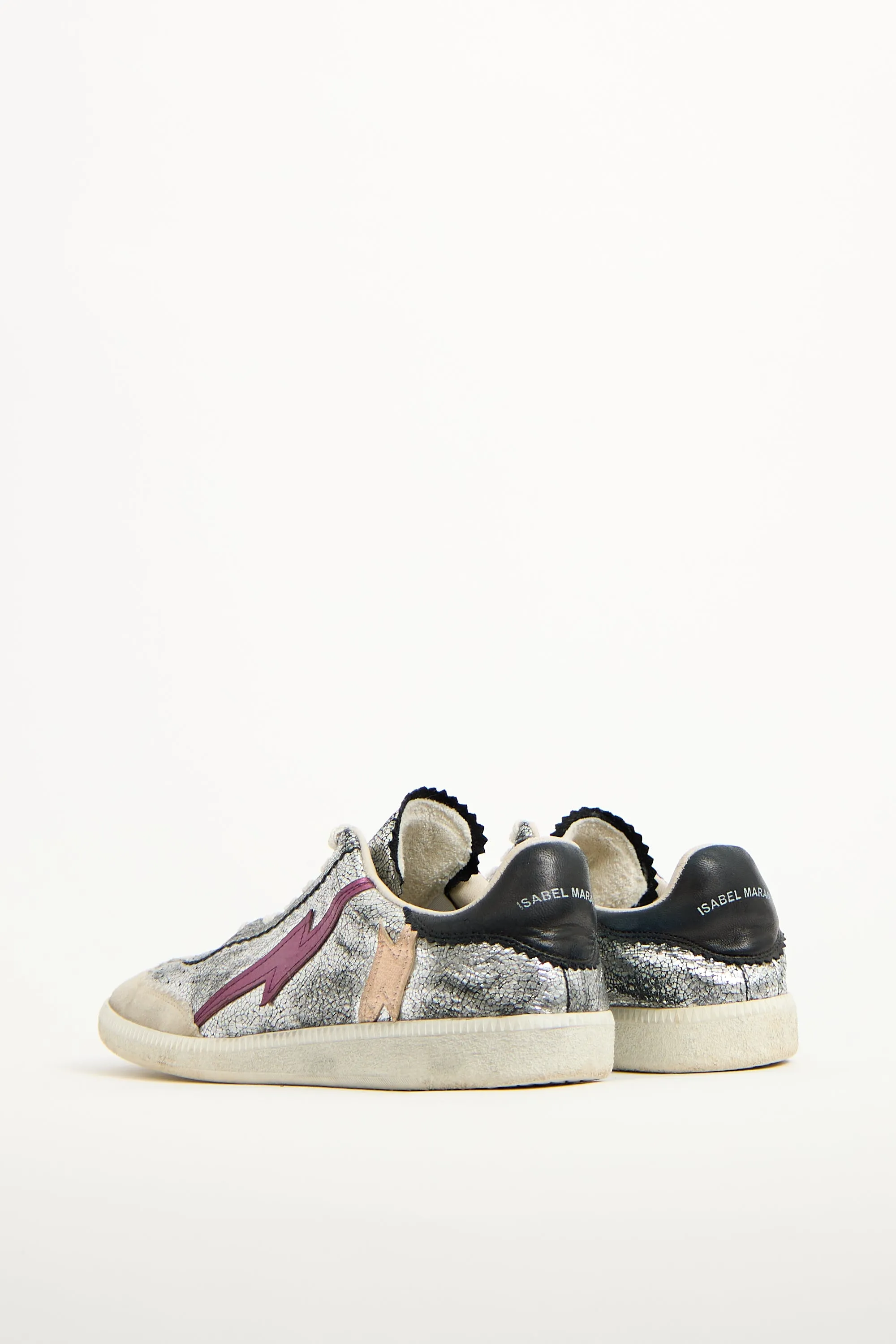 Silver & Multi Leather Lightning Sneaker