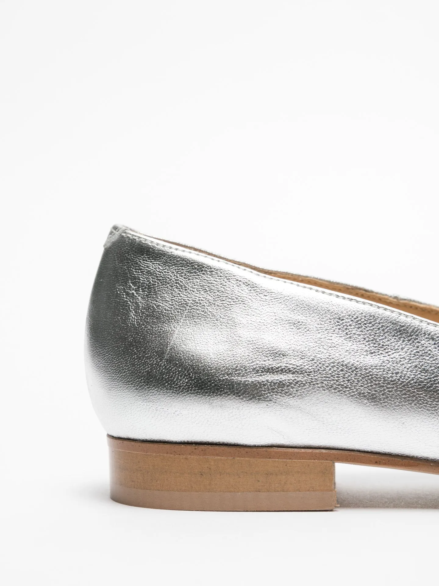 Silver Loafers Shoes