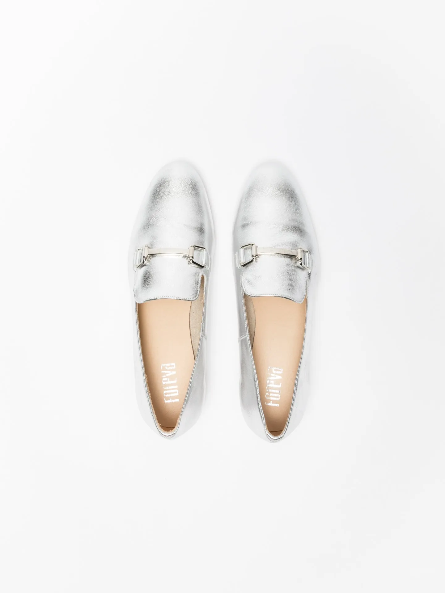 Silver Loafers Shoes