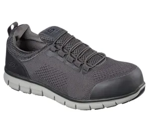 SKECHERS MEN'S Work: Synergy - Omat Alloy Toe WORK SHOES 200013 CHAR