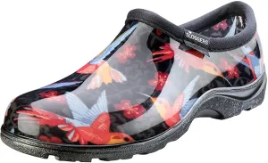Sloggers Women's Waterproof Rain Garden Shoe Comfort Insole, Hummingbirds Red, Size 10, Style 5117HUMRD10
