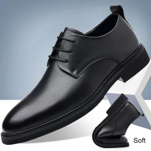 Sohiwoo Shoes for Men Shoes Leather Shoes Business Dress Shoes All-Match Casual  Wear-Resistant Footwear Chaussure Homme Elevator Shoes