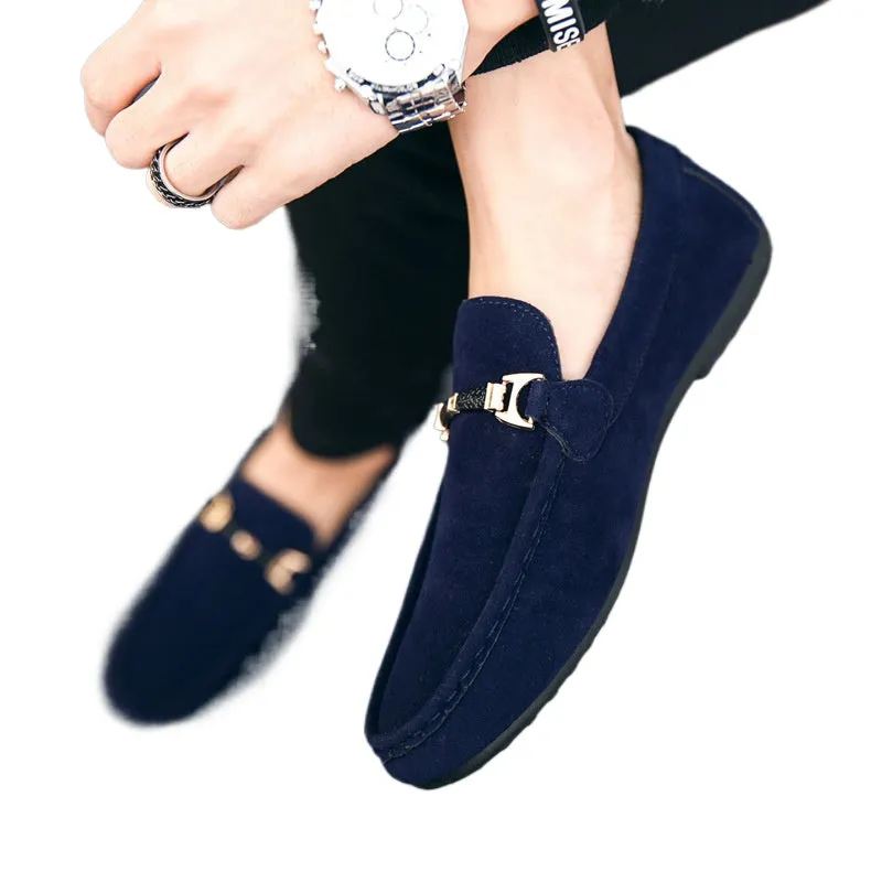 Spring and summer men's shoes casual shoes trendy shoes men's cloth shoes Doudou shoes men's lazy shoes cover one foot pedal foreign trade large size 46