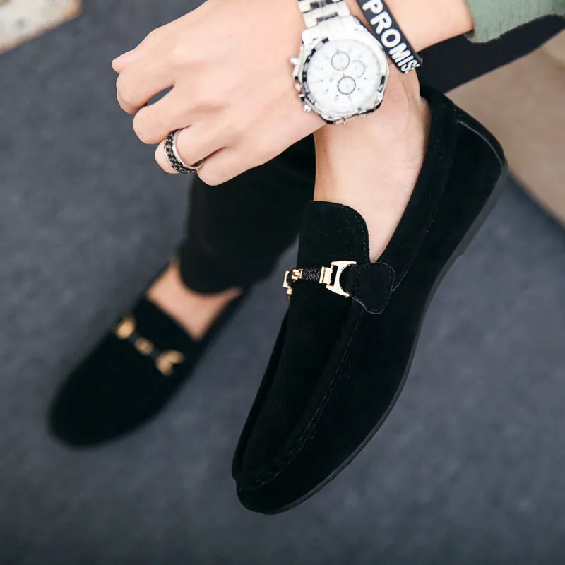 Spring and summer men's shoes casual shoes trendy shoes men's cloth shoes Doudou shoes men's lazy shoes cover one foot pedal foreign trade large size 46