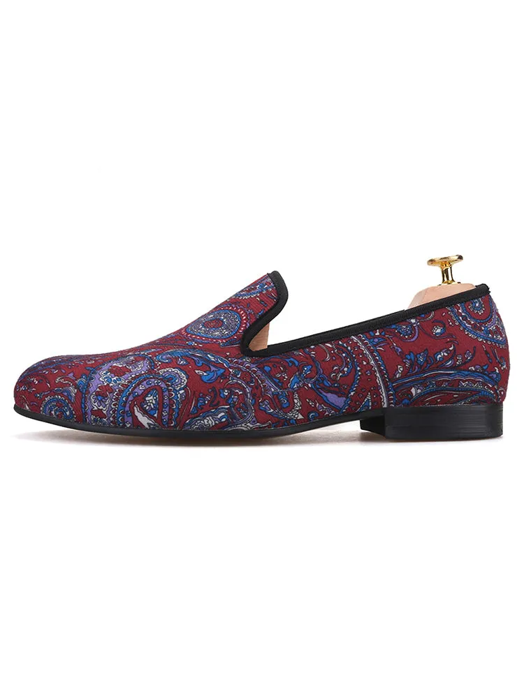 Spring and summer new style colorful cloth casual men's shoes trendy low-top cloth shoes European and American large size loafers slip-on shoes