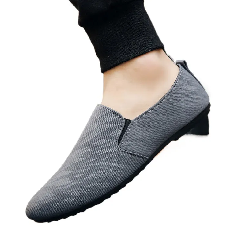 Spring society guy casual shoes trendy shoes Doudou shoes men's lazy shoes cover feet one pedal men's shoes foreign trade large size