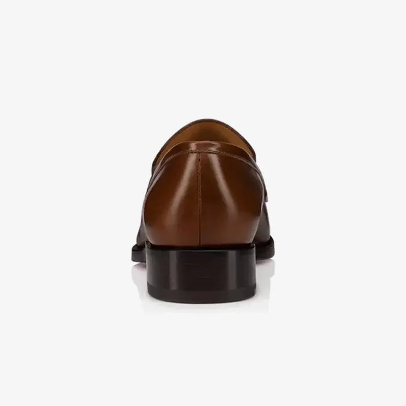 Square Toe Slip-On Buckle Loafers