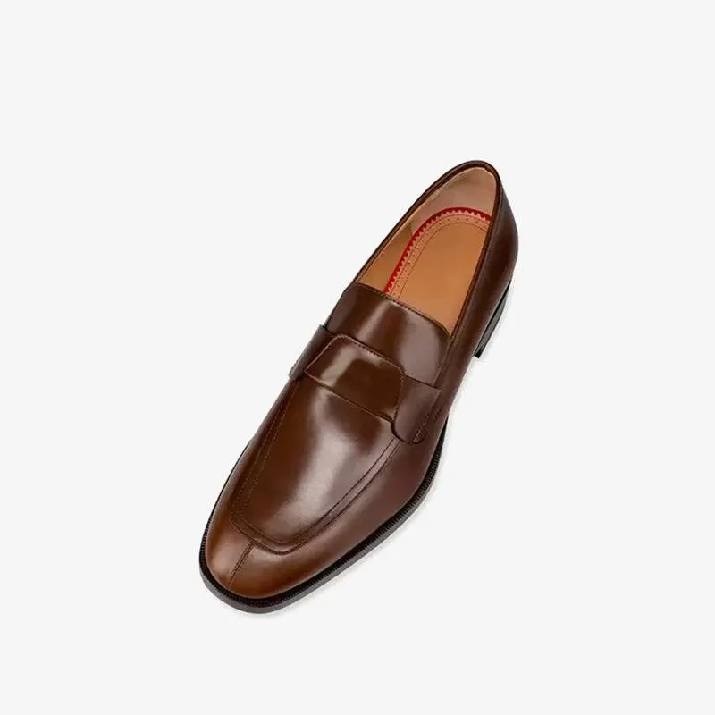 Square Toe Slip-On Buckle Loafers
