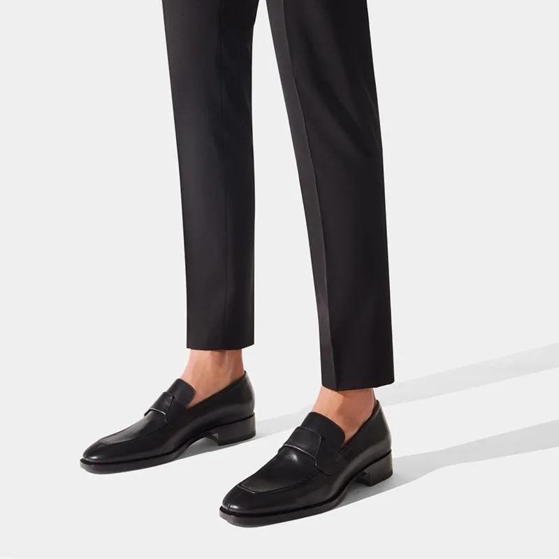 Square Toe Slip-On Buckle Loafers
