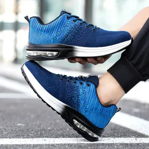 Steel Toe Shoes with Air Cushion for Men Women Lightweight Comfortable Work Shoes Indestructible Slip Resistant Safety Shoes
