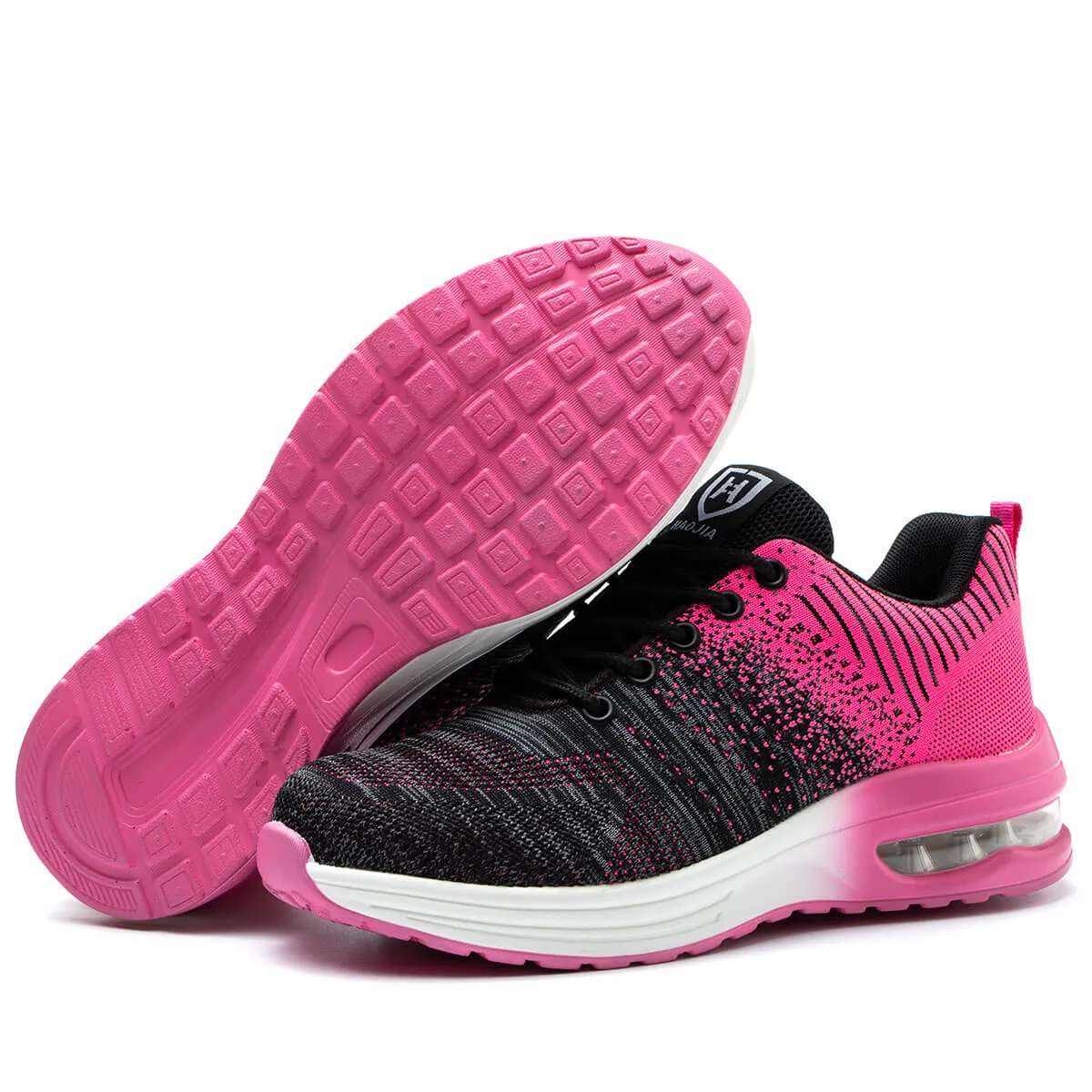 Steel Toe Shoes with Air Cushion for Men Women Lightweight Comfortable Work Shoes Indestructible Slip Resistant Safety Shoes