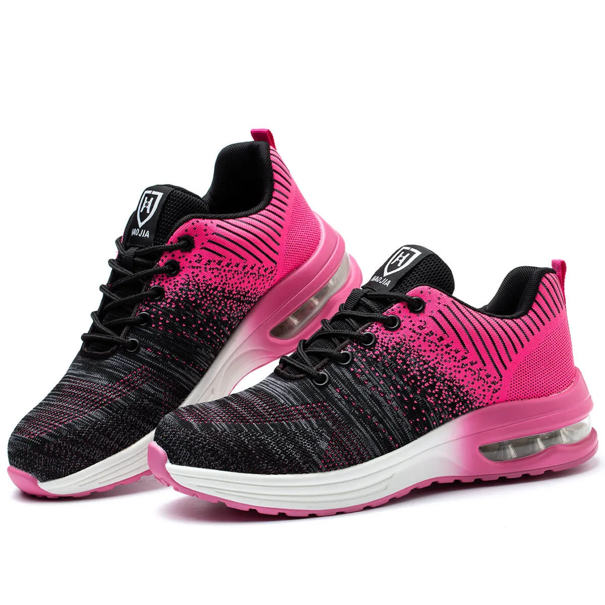Steel Toe Shoes with Air Cushion for Men Women Lightweight Comfortable Work Shoes Indestructible Slip Resistant Safety Shoes