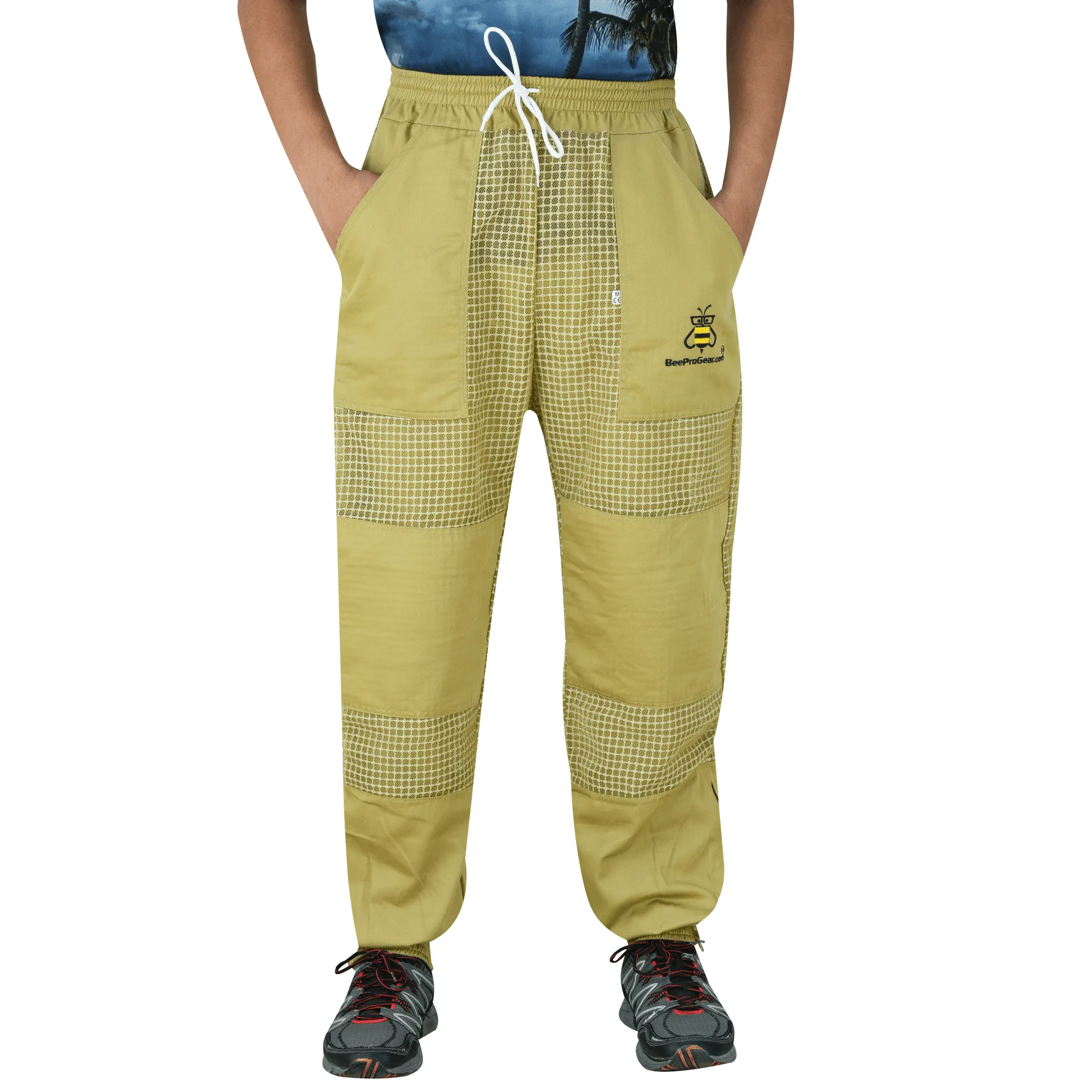 Sting-Proof Ultra-Ventilated 3-Layer Mesh Beekeeping Trouser with Attached Tool Pockets | Brown