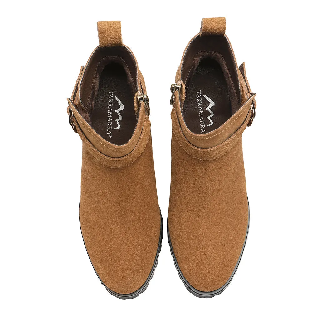 TARRAMARRA Leather Ankle Heel Boots Women Vica #TA6009