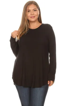 The Jamie Top in Black - Curvy
