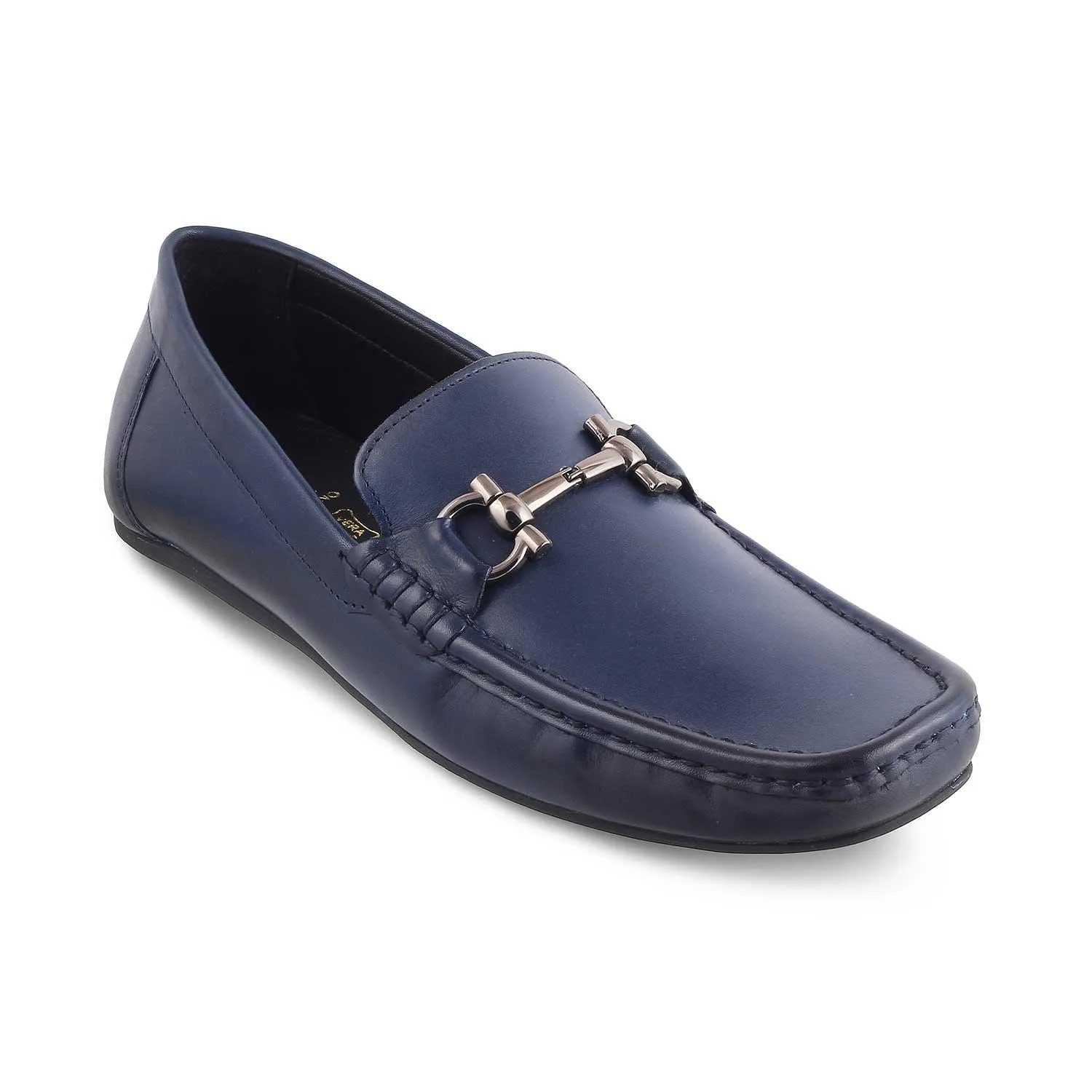 The Milane Blue Men's Leather Loafers Tresmode
