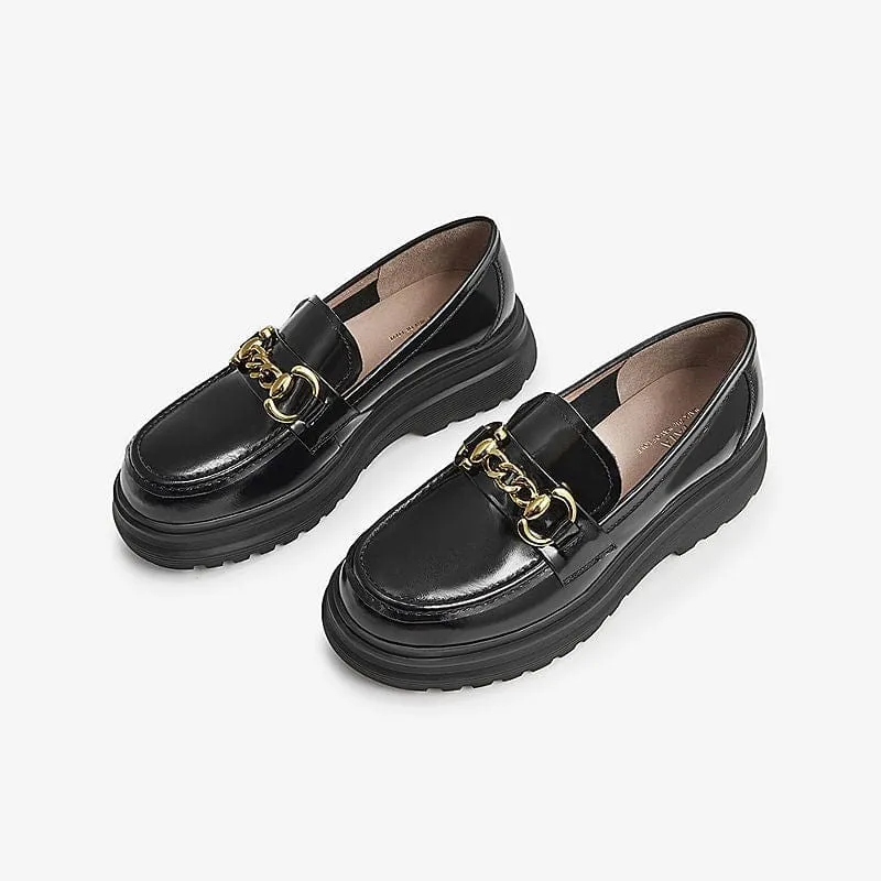 Thick Bottom Retro Loafers