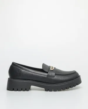 Tomaz NN294 Ladies Gold Buckle Loafers