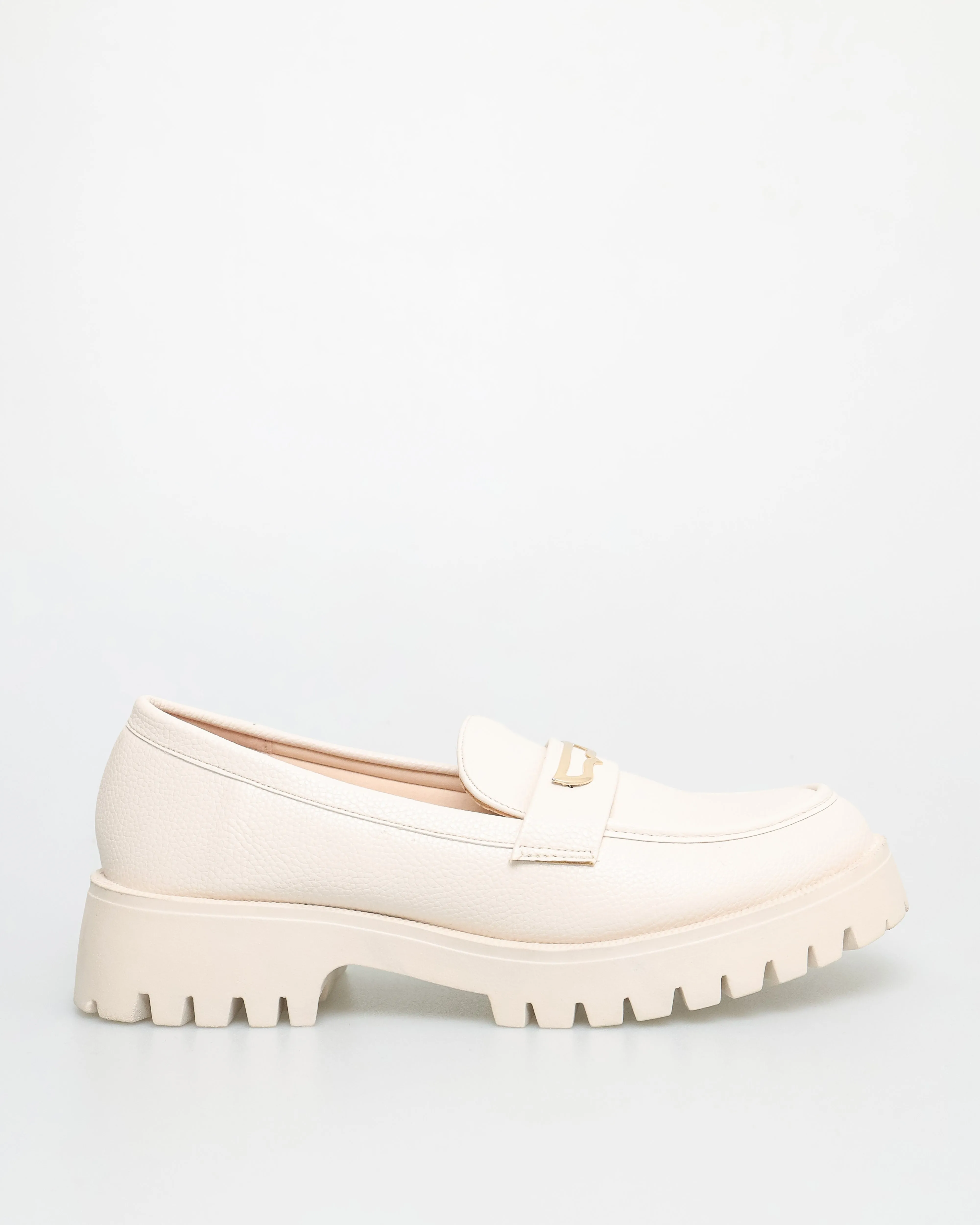 Tomaz NN294 Ladies Gold Buckle Loafers