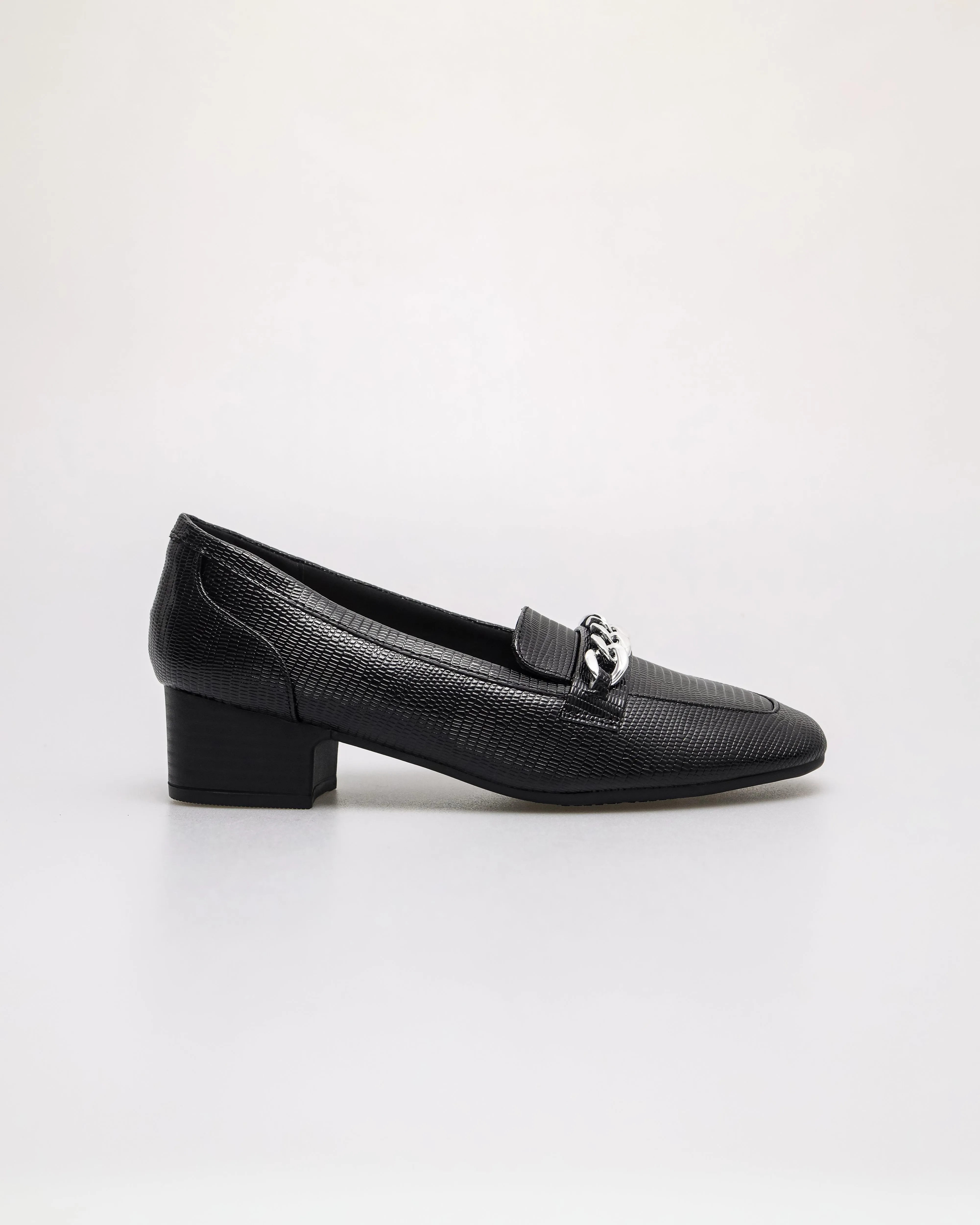 Tomaz NN367 Ladies Silvery Chain Loafers