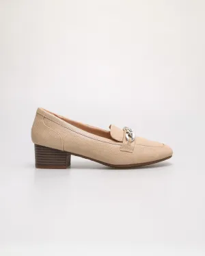 Tomaz NN367 Ladies Silvery Chain Loafers