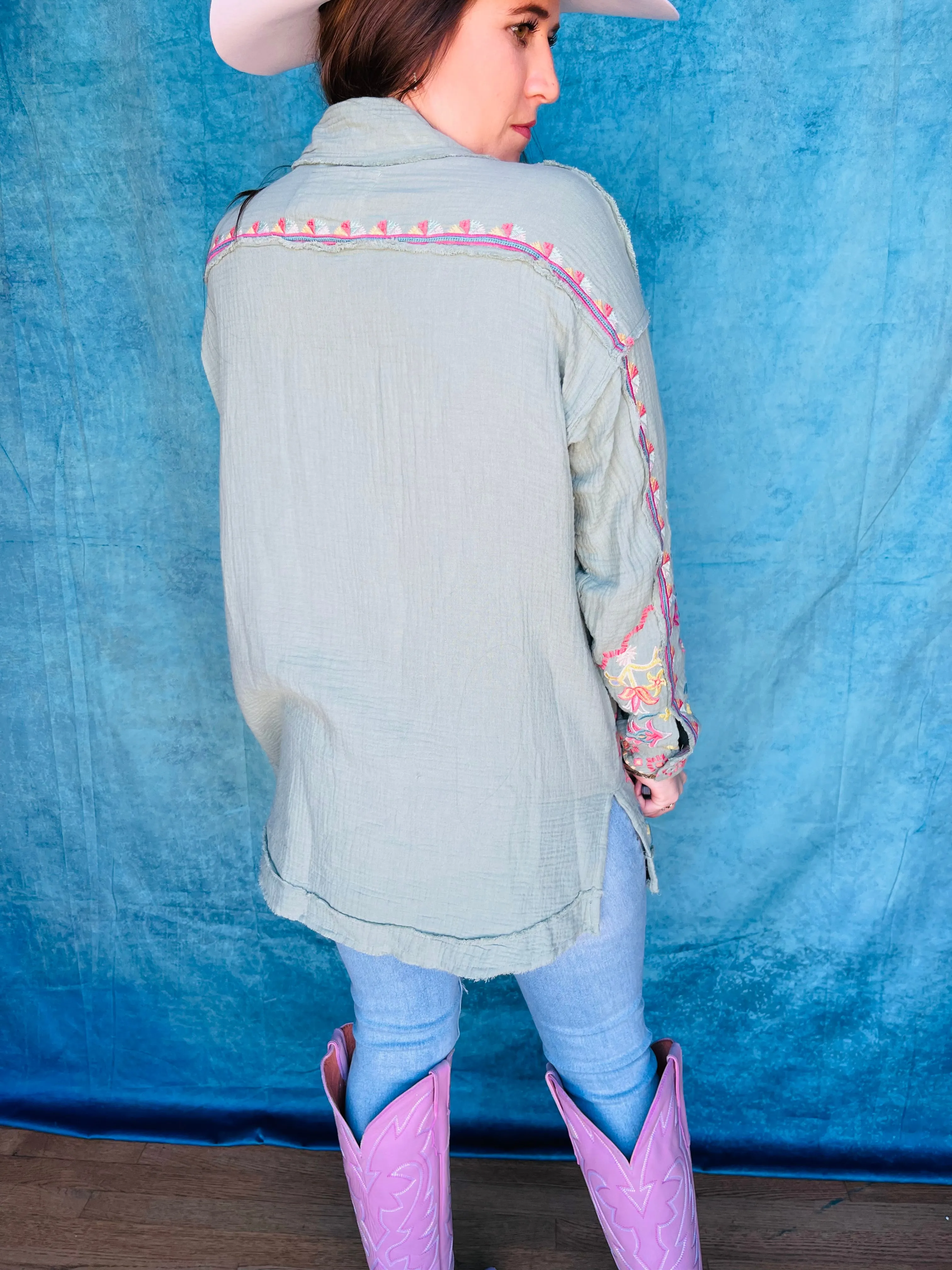 Toyah Sage Green Blouse