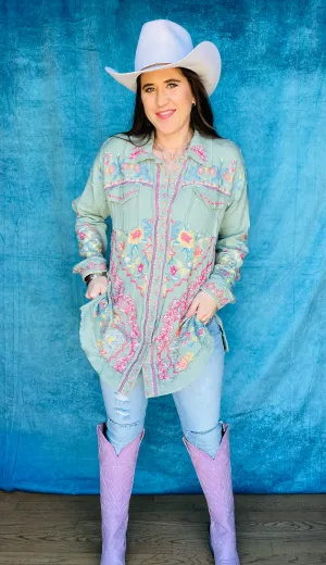 Toyah Sage Green Blouse