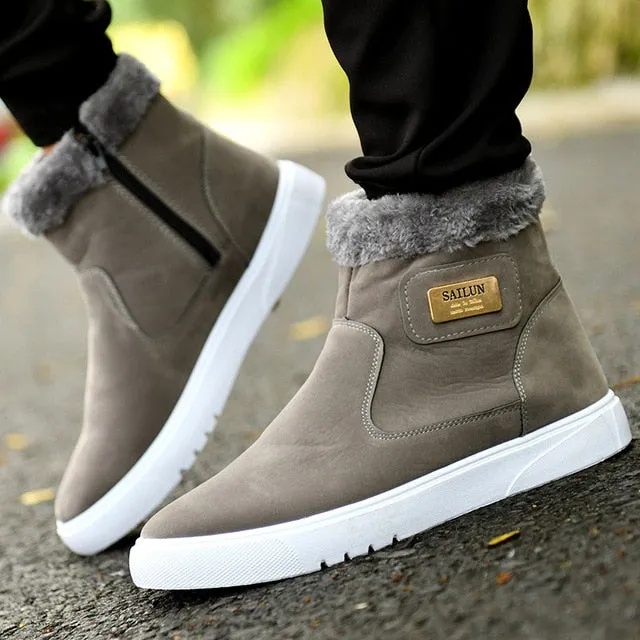 Trendy Casual Lace Up Ankle Boots For Men