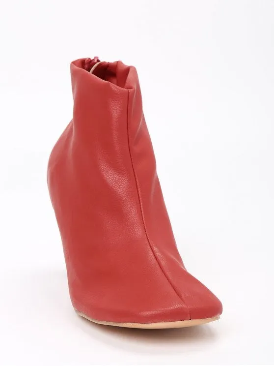 Trendy Stiletto Back Zip Pointed Toe Boots
