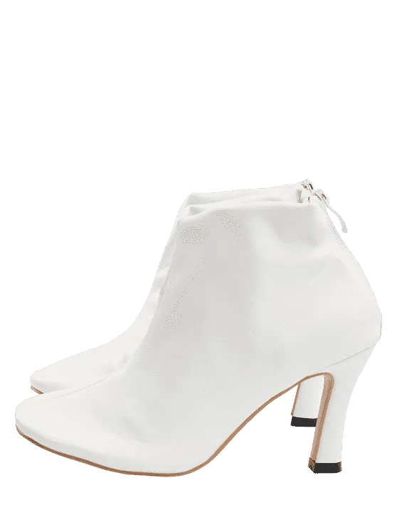 Trendy Stiletto Back Zip Pointed Toe Boots