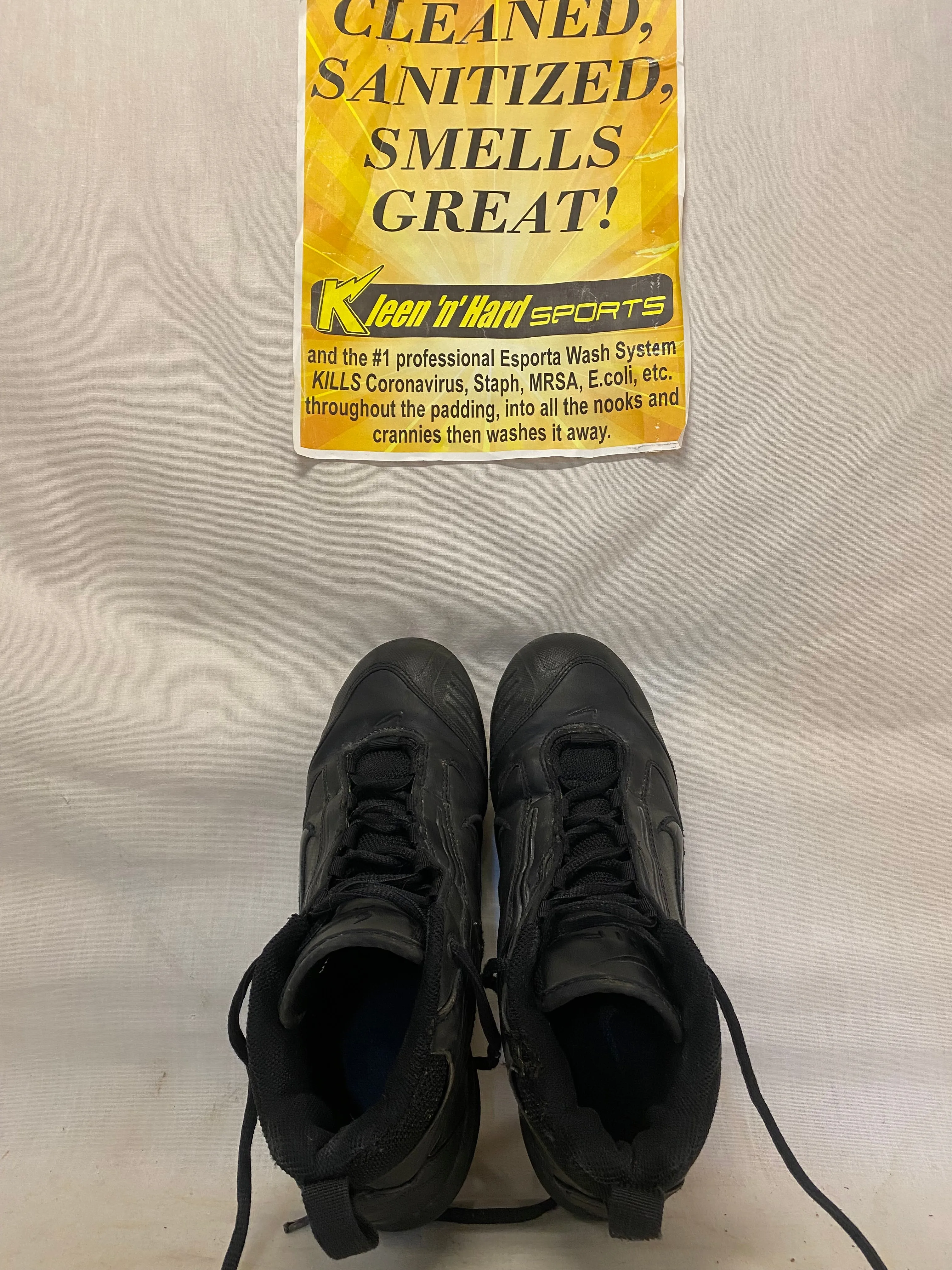 Used Nike Size 6.5 Air Black Metal Baseball Cleats Flame Bottoms