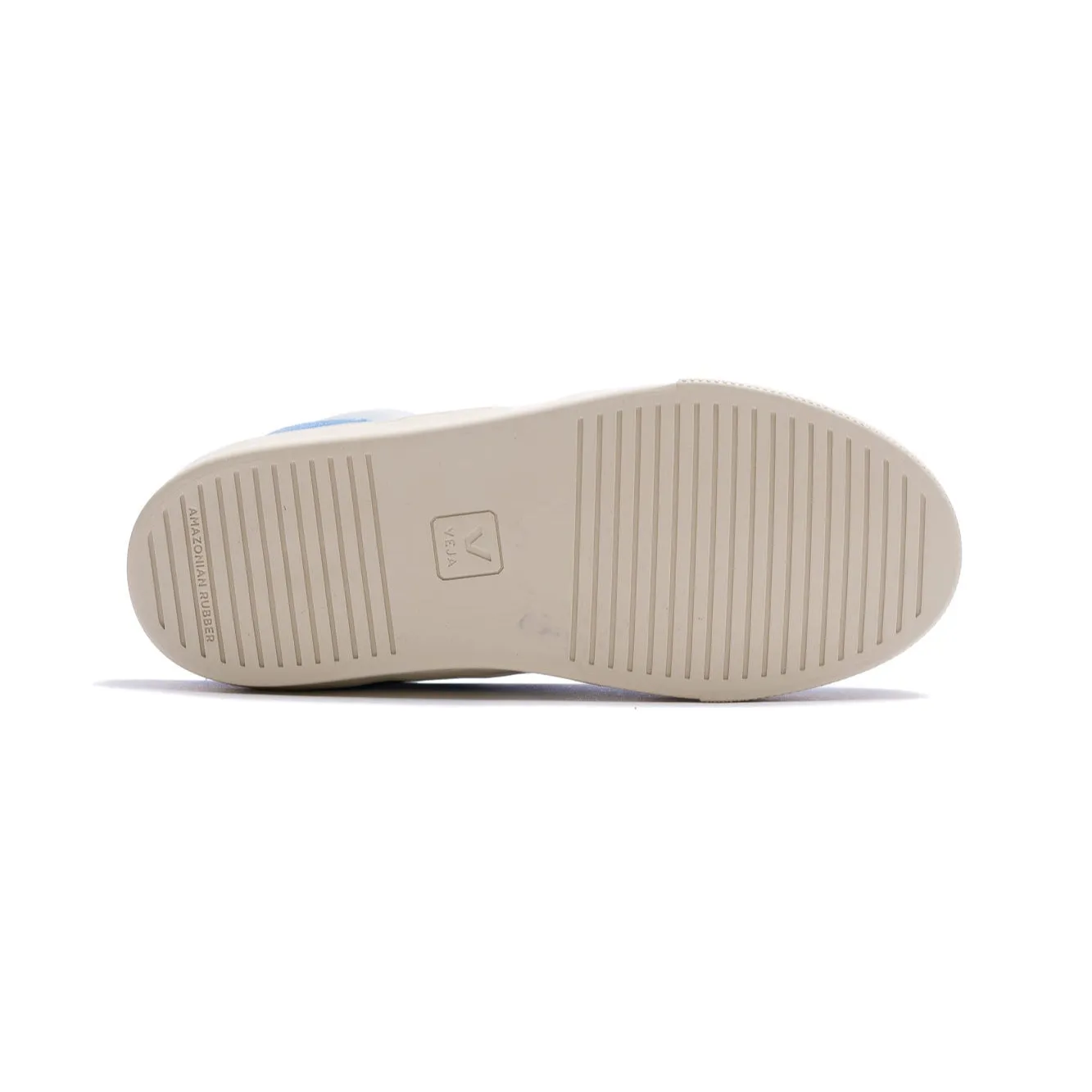 Veja Small V-10 Leather Kid's Shoe - Ice Multico Indigo
