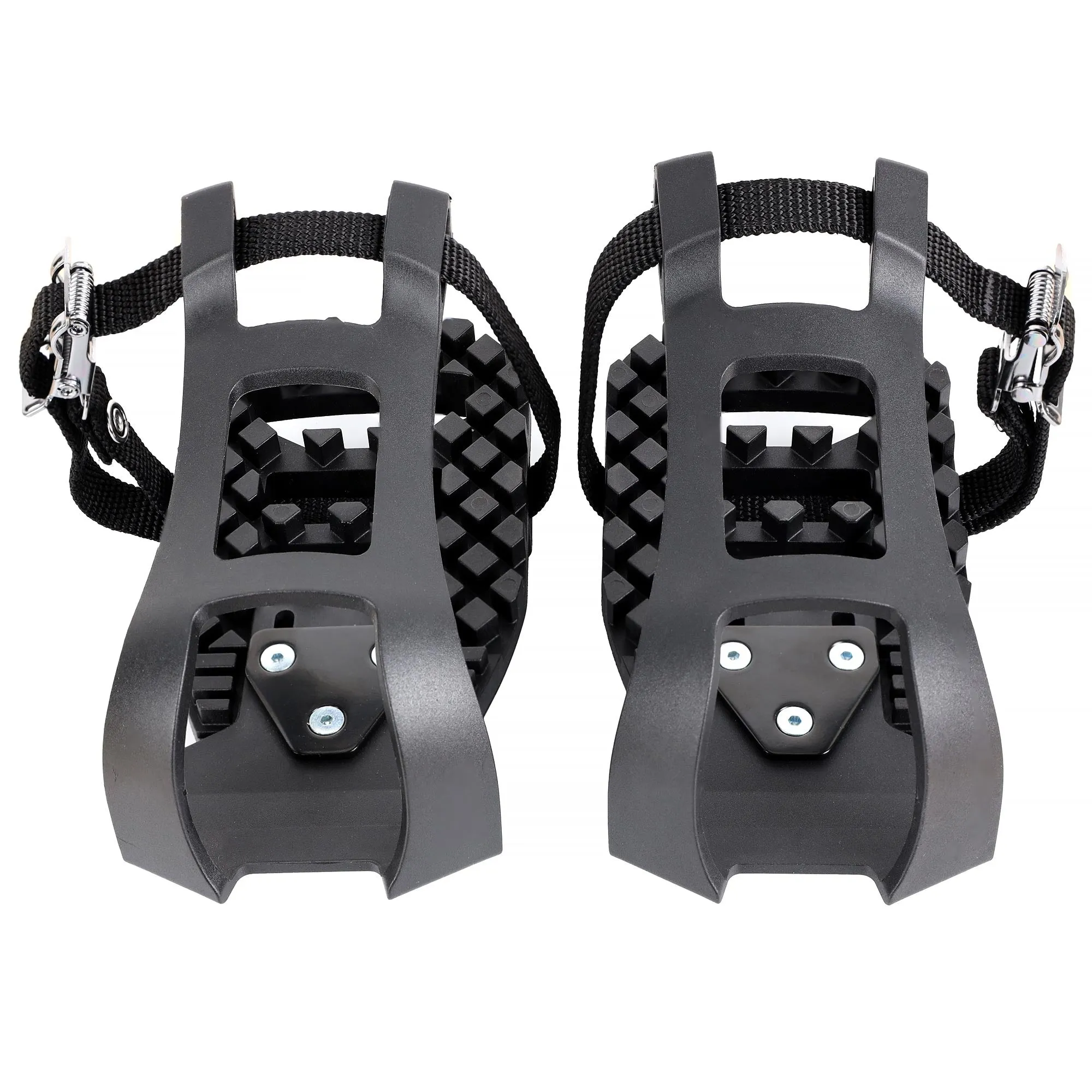 Venzo Bike Bicycle Toe Clips Cage Indoor Exercise Bike Pedal Adapters - Compatible with Peloton Bike Pedal, Convert Look Delta Pedals to Toe Clip Straps Ride with Sneakers - Toe Cages ONLY