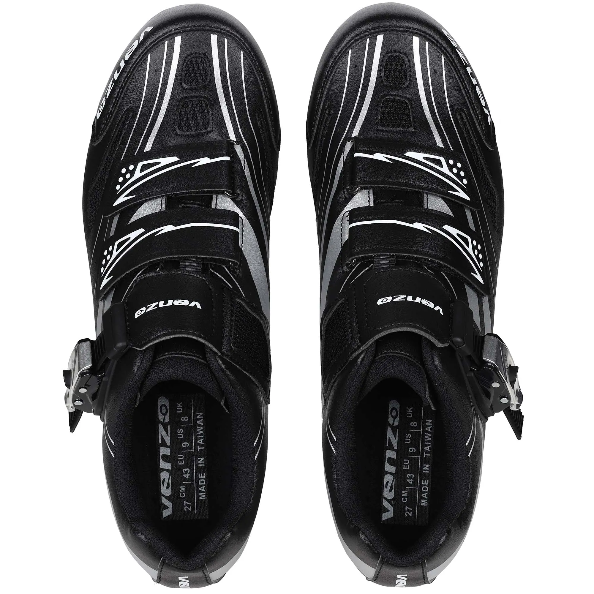 Venzo RX Road Bike Compatible with  SPD SL Look Cycling Shoes and Look Delta Indoor Cleats Black Size 48