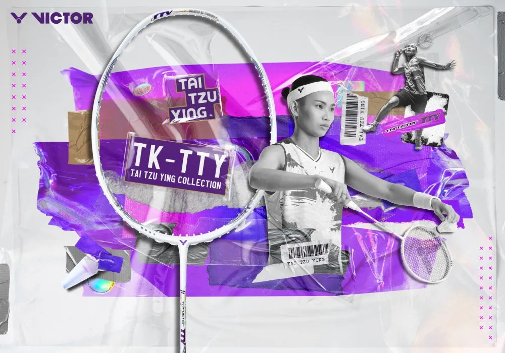 Victor TK-TTY A THRUSTER K Tai Tzu Ying White Badminton Racket