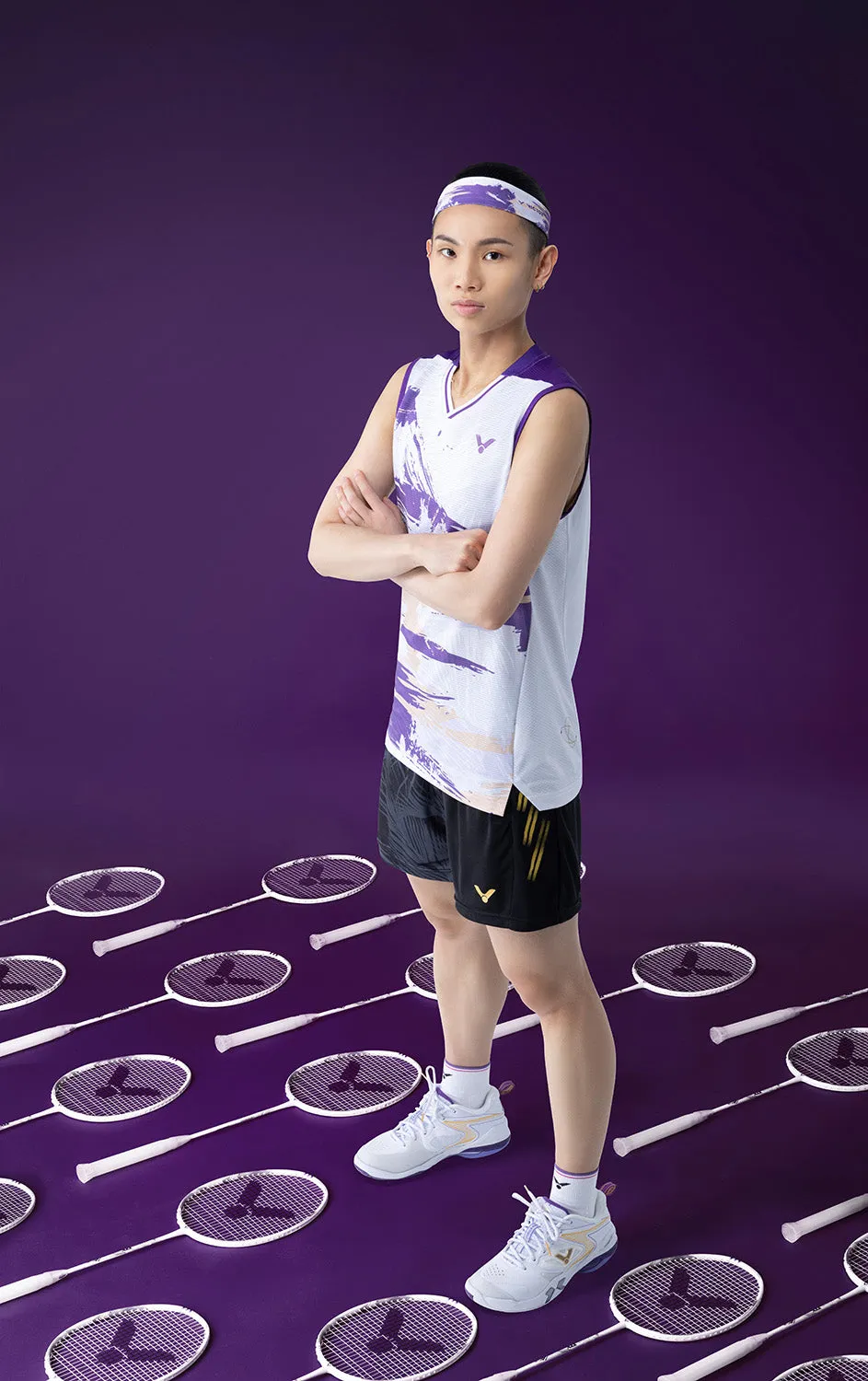 Victor TK-TTY A THRUSTER K Tai Tzu Ying White Badminton Racket