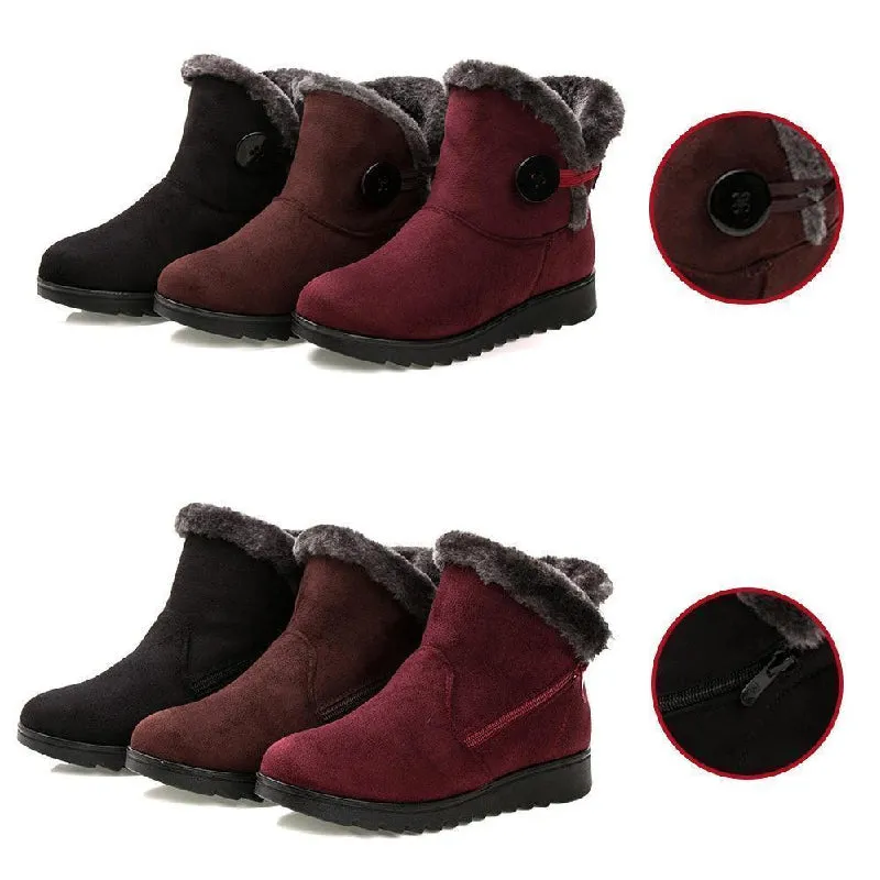 Warm fur lined winter boots for women