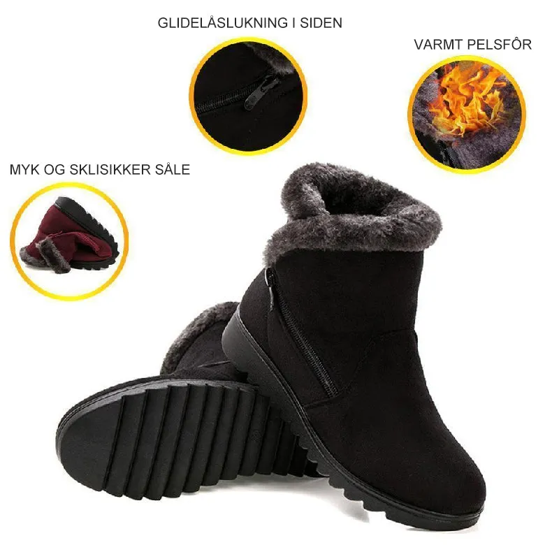 Warm fur lined winter boots for women