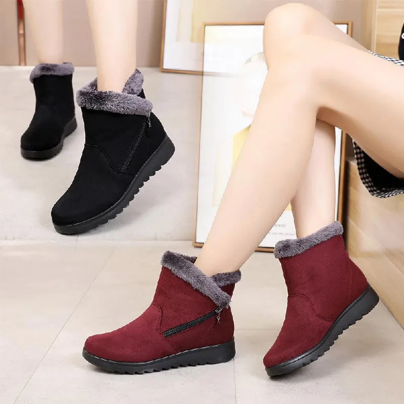 Warm fur lined winter boots for women