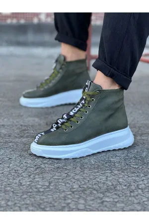 WG03 Khaki Men's Half Ankle Boots