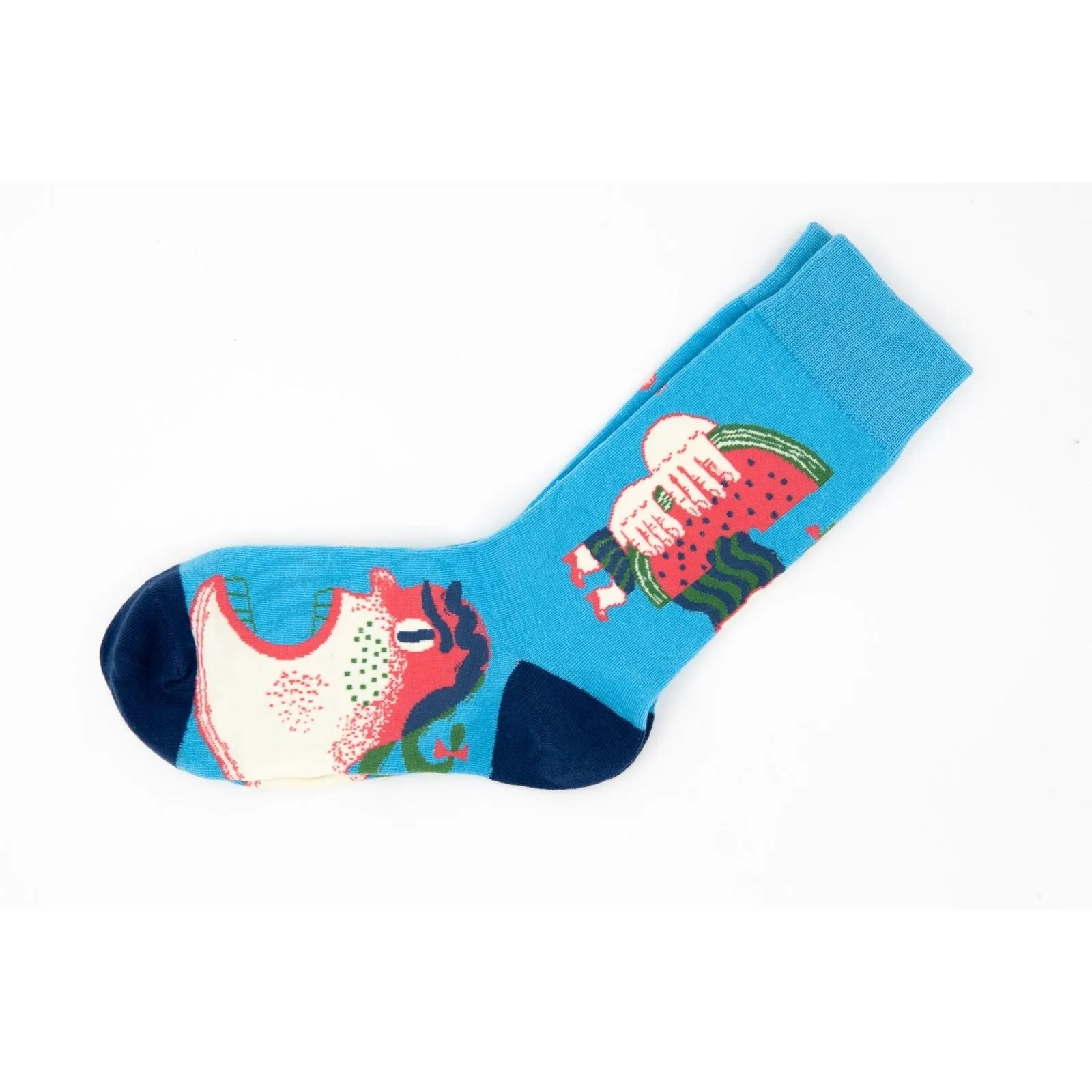Whimsical Watermelon Crew Socks 4 Pairs Gift Set By Designer