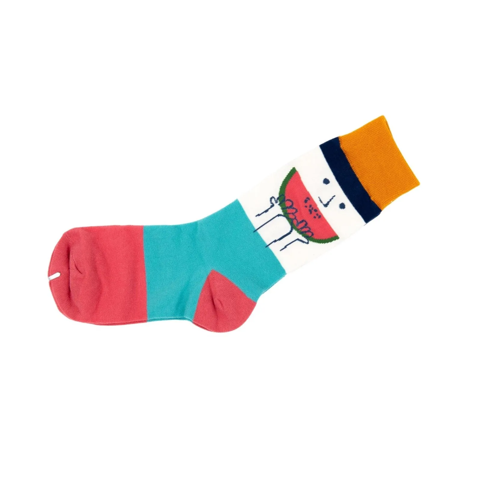 Whimsical Watermelon Crew Socks 4 Pairs Gift Set By Designer