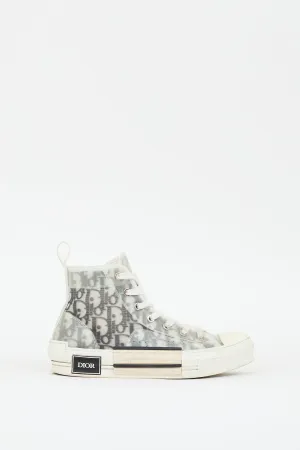 White & Black B23 High Top Sneaker