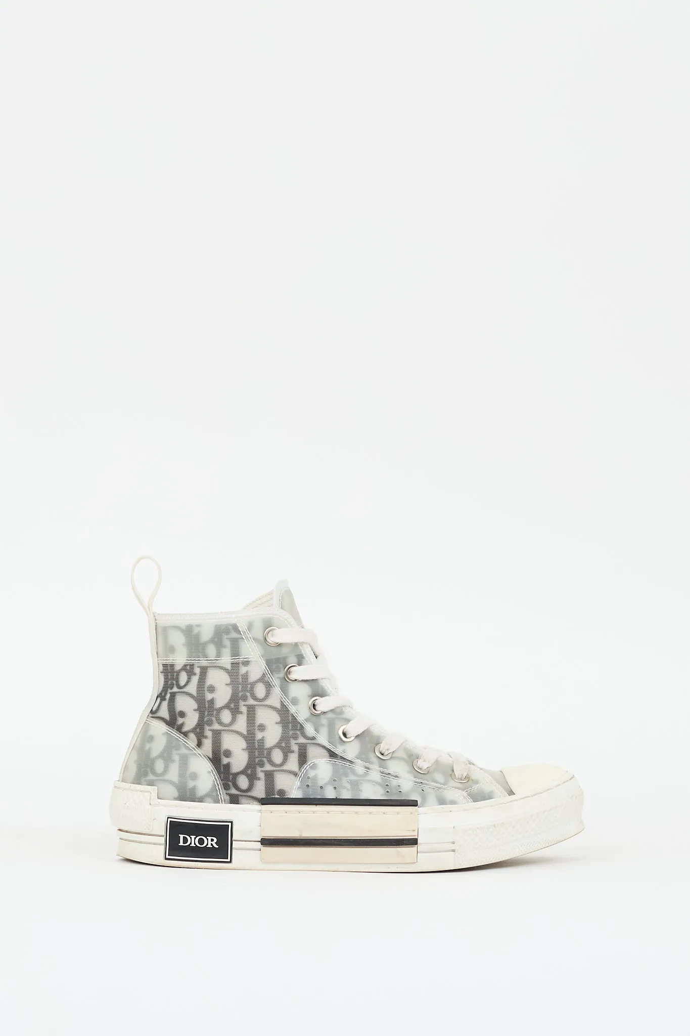 White & Black B23 High Top Sneaker